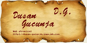 Dušan Gucunja vizit kartica